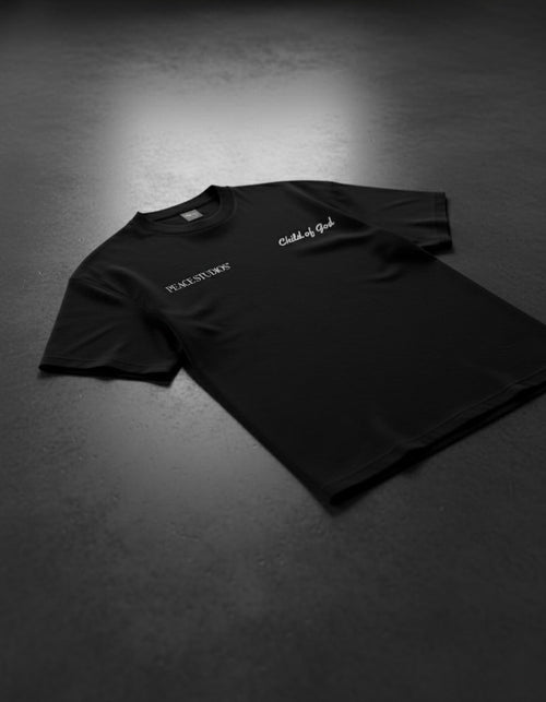 Child of God Black Heavyweight Loose Fit Tee | House of Peace®