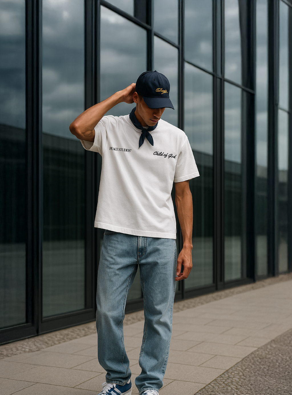 Child of God White Heavyweight Loose Fit Tee | House Of Peace®