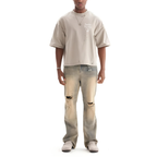 Sunday Worship Club Frayed Boxy Tee Wash Beige | Peace® ODMPOD