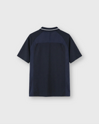 Jesus Loves You First Navy Blue Striped Soccer Jersey | House of Peace®