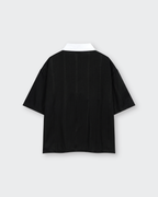 Jesus Saves Black Striped Boxy Soccer Jersey | House of Peace®