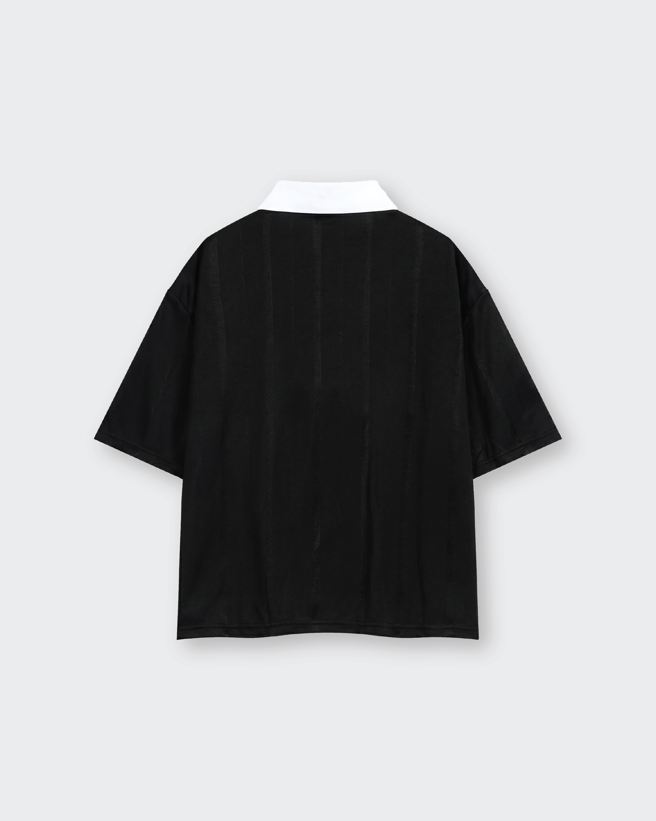 Jesus Saves Black Striped Boxy Soccer Jersey | House of Peace®