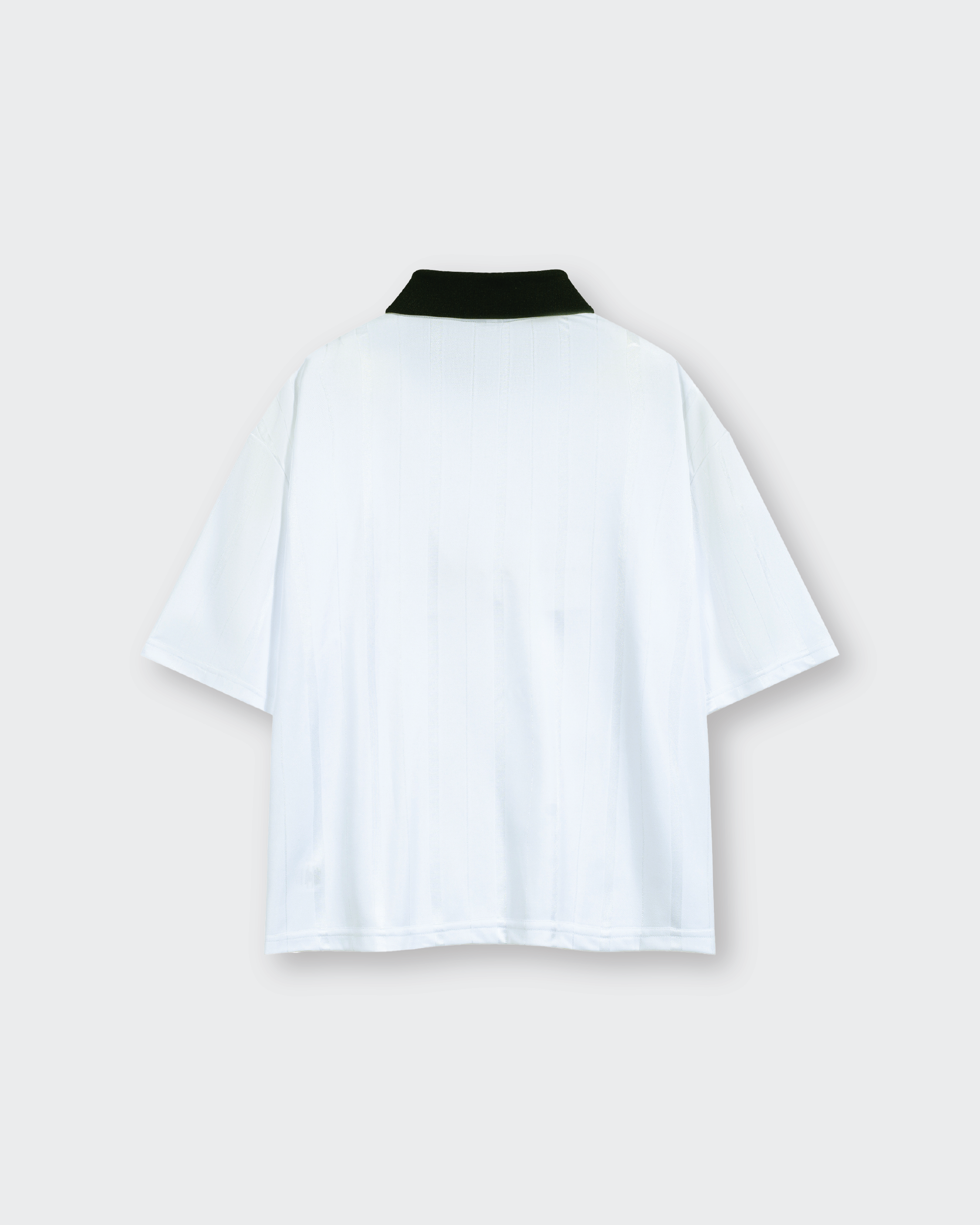 Jesus Saves White Striped Boxy Soccer Jersey | House of Peace®