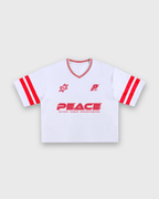 Child of God Vintage White Varsity-Inspired Boxy Tee | House Of Peace®