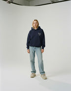 Sunday Worship Club Navy Blue Oversized Heavyweight Hoodie | House Of Peace®
