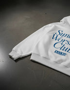 Sunday Worship Club White Oversized Heavyweight Hoodie | House Of Peace®