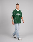 Sunday Worship Club Green Stripe Soccer Jersey | House of Peace®