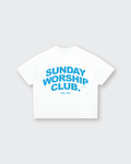Sunday Worship Club Summer White Boxy Drop Shoulder Tee | House of Peace®