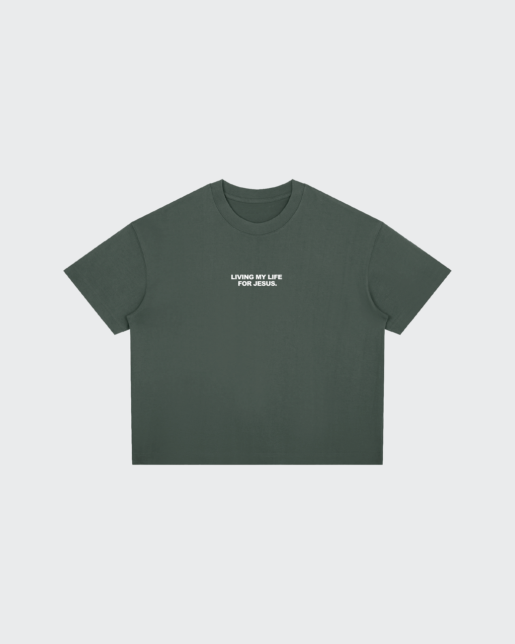Living My Life Gray Boxy Drop Shoulder Tee | House of Peace®