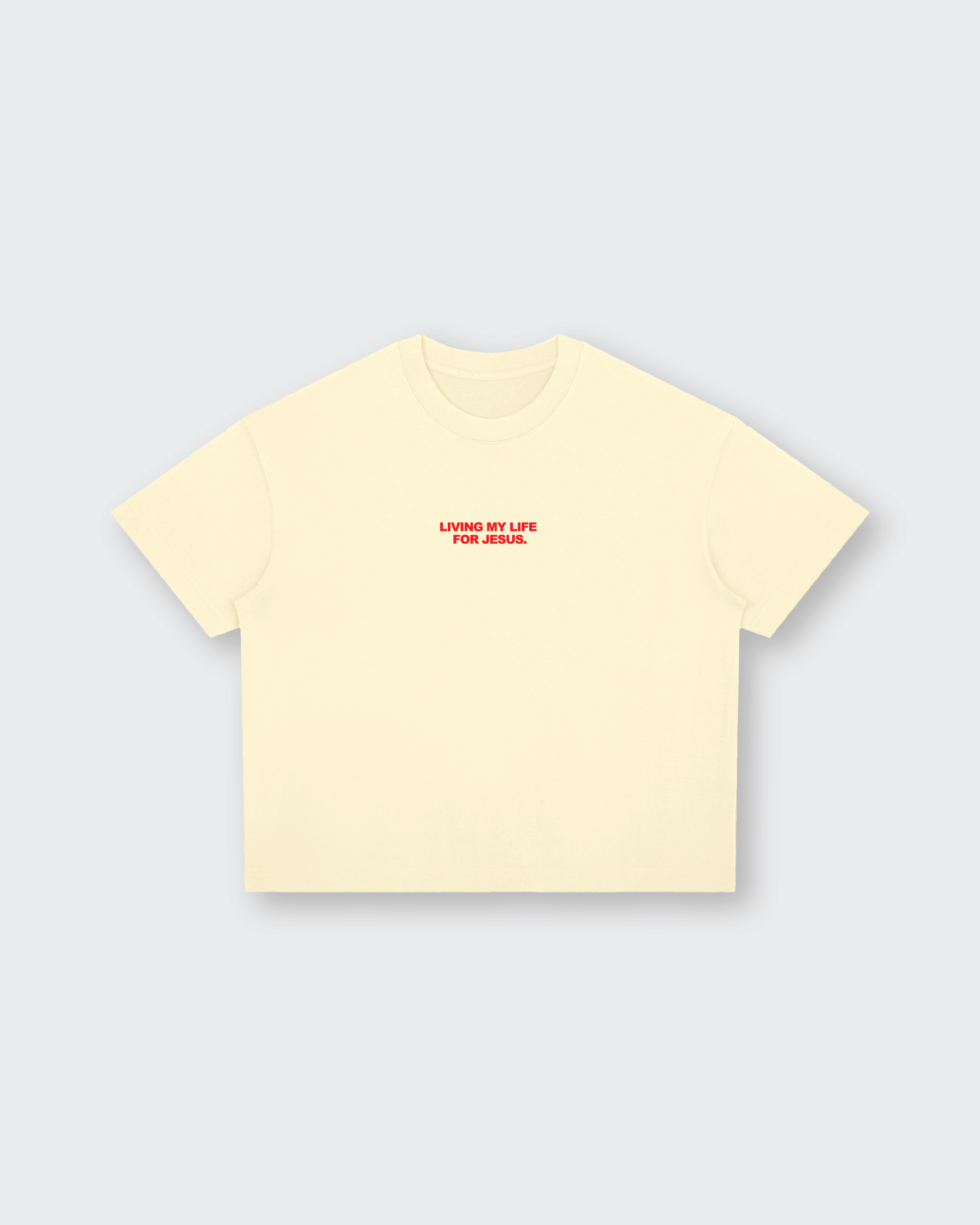 Living My Life Beige Boxy Drop Shoulder Tee | House of Peace®