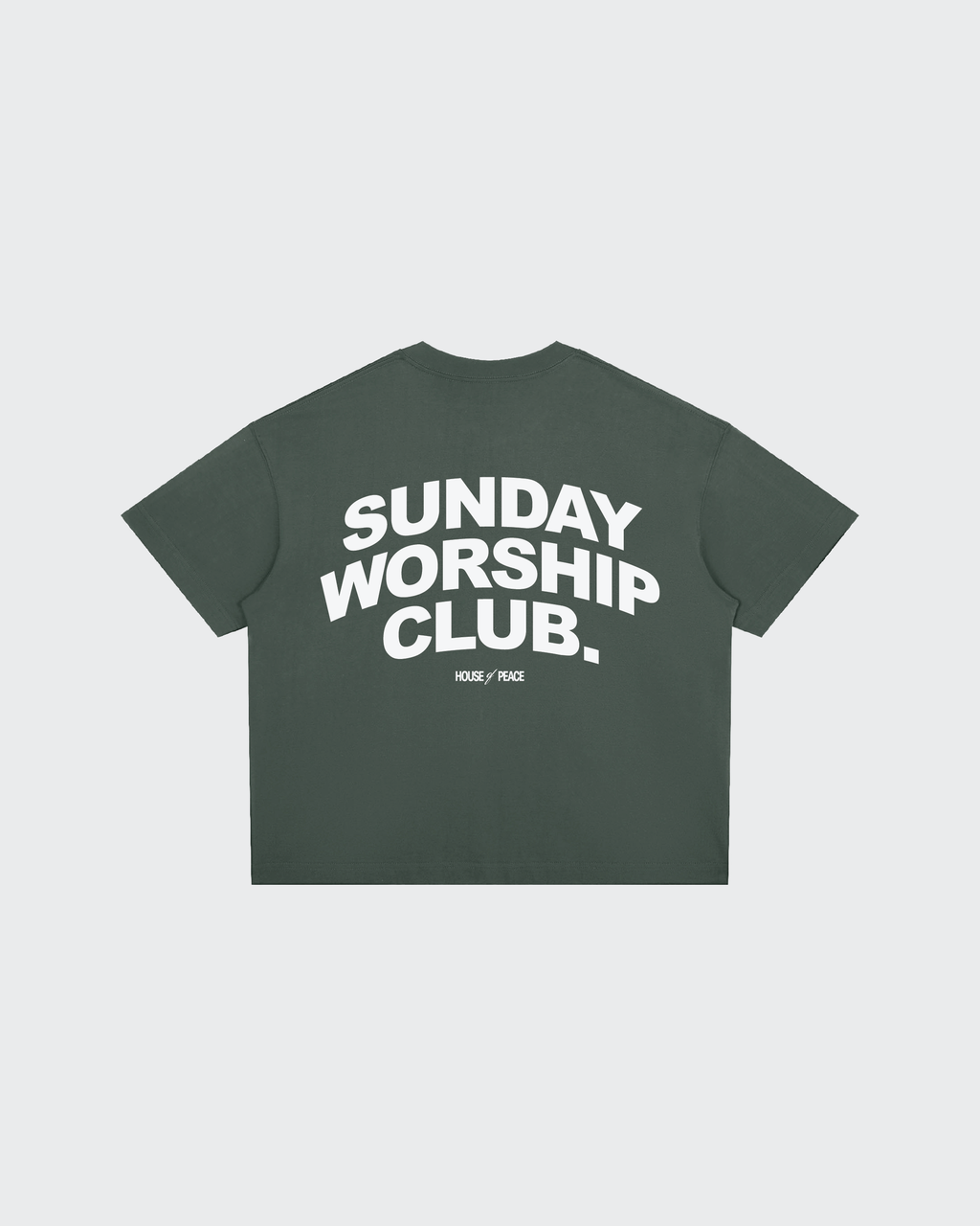 Sunday Worship Club Summer Gray Boxy Drop Shoulder Tee | House of Peace®