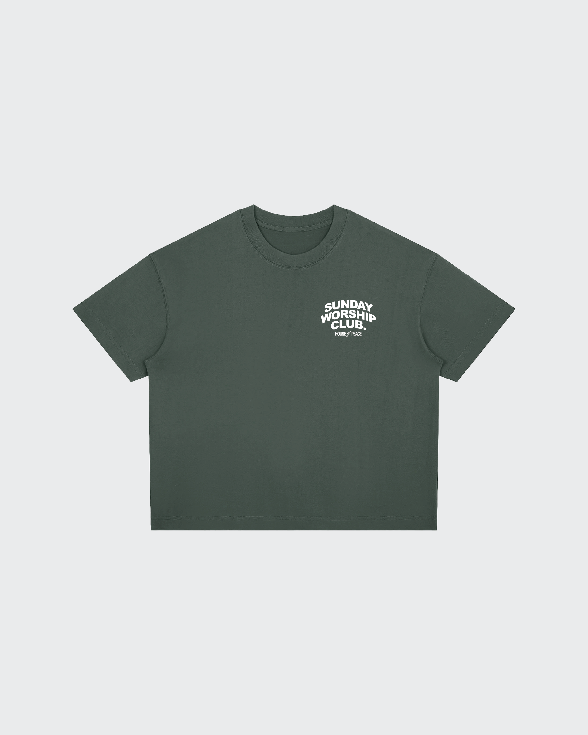 Sunday Worship Club Summer Gray Boxy Drop Shoulder Tee | House of Peace®