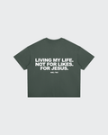 Living My Life Gray Boxy Drop Shoulder Tee | House of Peace®