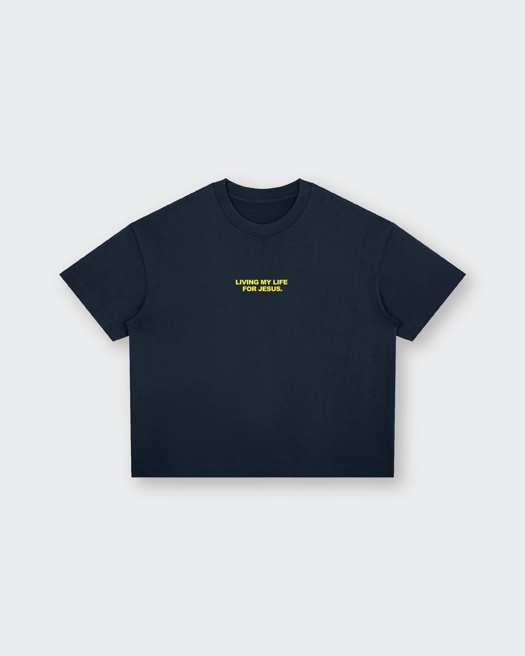 Living My Life Navy Blue Boxy Drop Shoulder Tee | House of Peace®