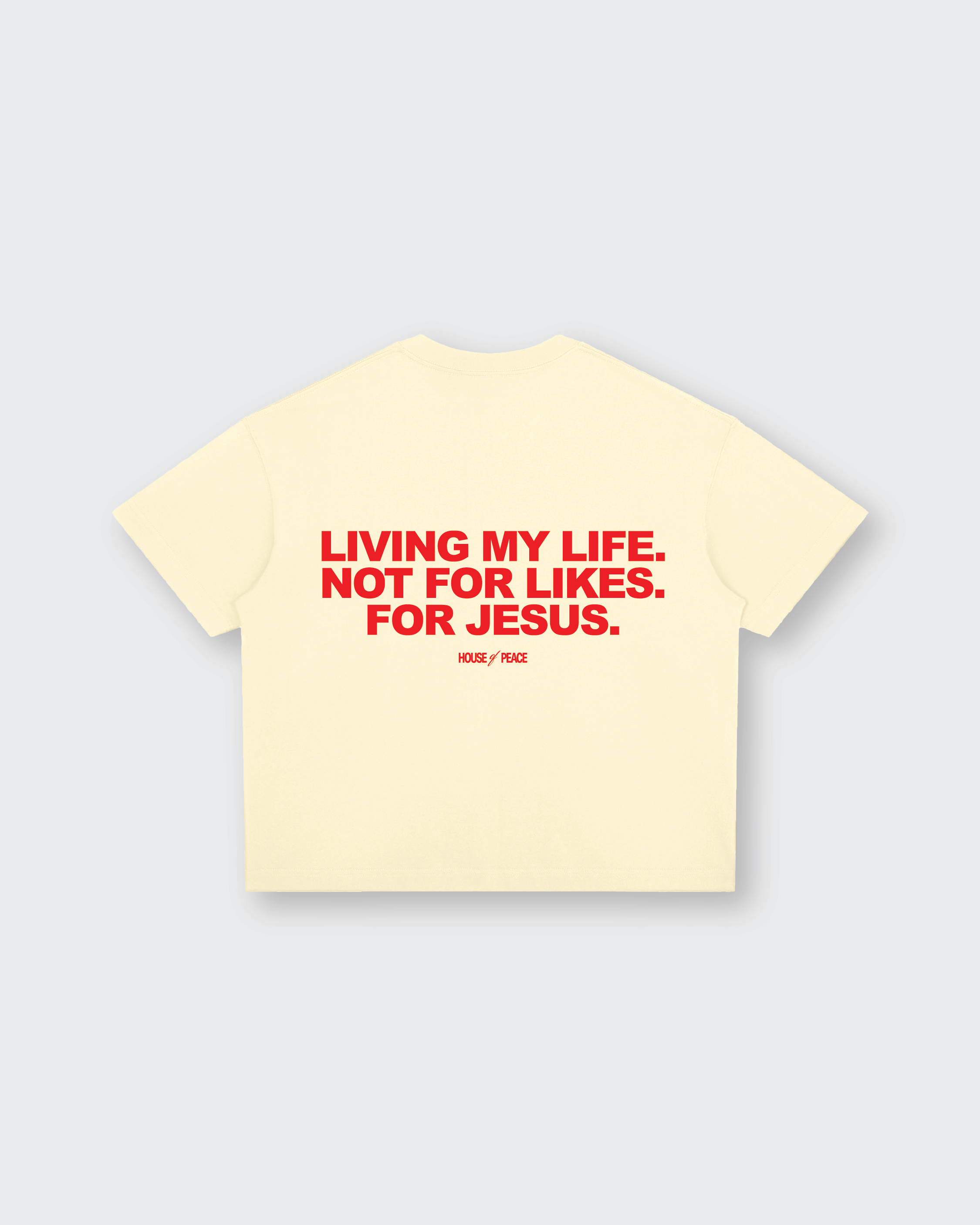 Living My Life Beige Boxy Drop Shoulder Tee | House of Peace®