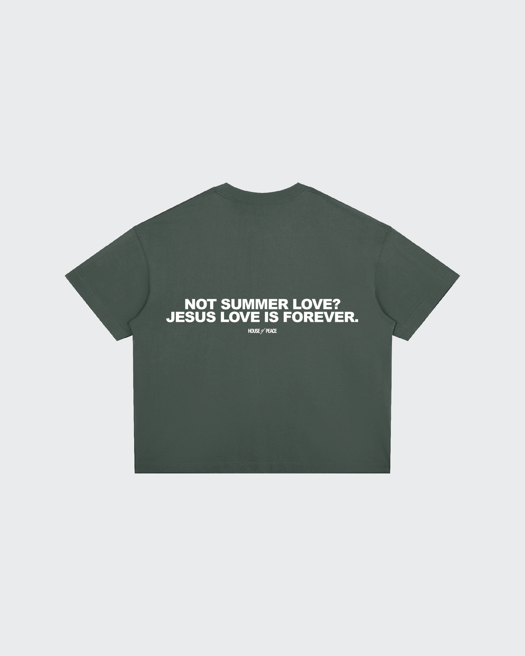 Summer Love Gray Boxy Drop Shoulder Tee | House of Peace®
