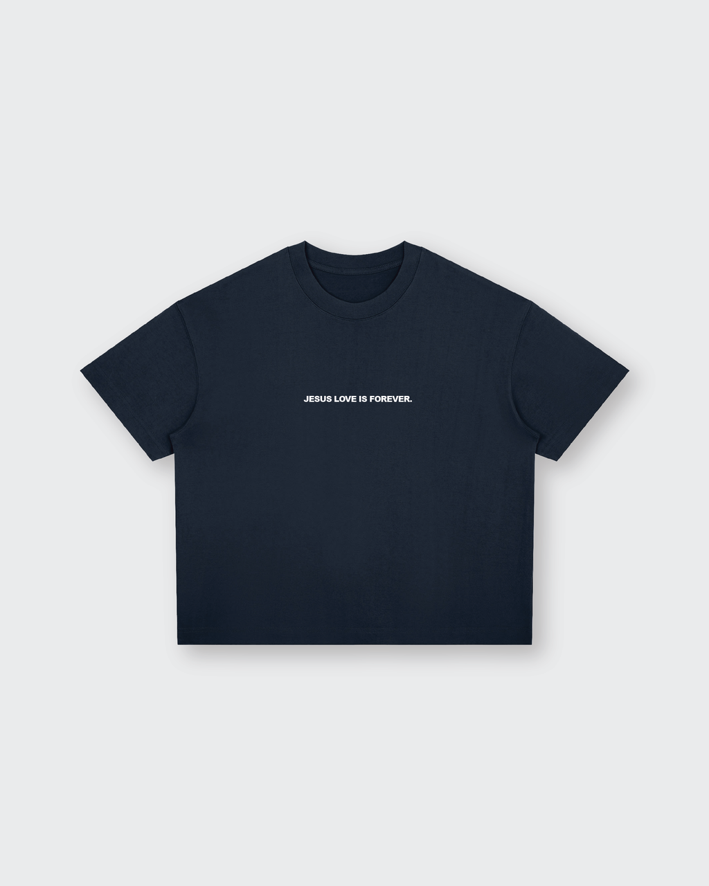 Summer Love Navy Blue Boxy Drop Shoulder Tee | House of Peace®