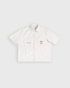 Know Jesus, Know Peace Oversized White Stripe Boxy Shirt | House Of Peace®