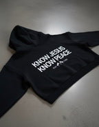 Know Jesus, Know Peace Premium Black Boxy Hoodie | House Of Peace®