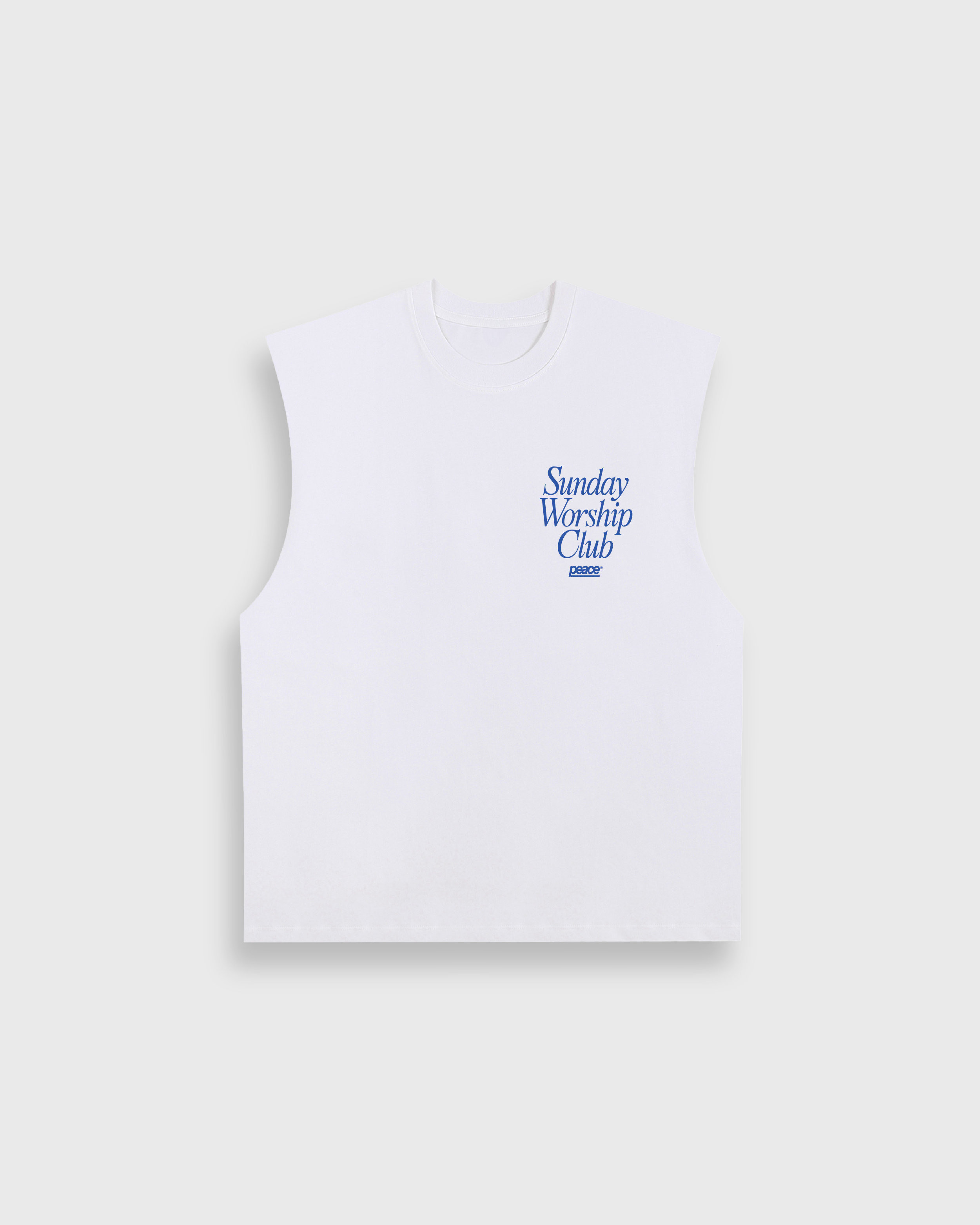 Sunday Worship Club White Raw Edge Tank Top | House Of Peace®
